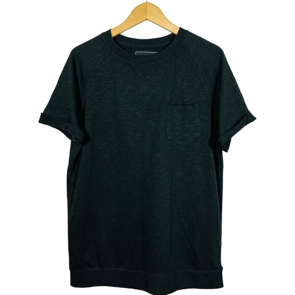 Morse Code Clothing Pocket Tee Black Casual Short Sleeve Modal Stretch - M - Picture 1 of 4